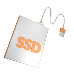 External SSD Aesthetic 3D Illustration