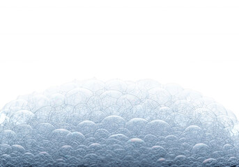White Bubbles Forming Abstract Pattern isolated on a transparent background