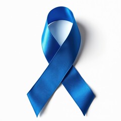 Naklejka na ściany i meble Blue ribbon on white background. Symbol for prostate cancer awareness. Support and care for patients with prostate disease. Blue awareness ribbon for health campaign. Naklejka na ściany i meble Blue ribbon on white background. Symbol for prostate cancer awareness. Support and care for patients with prostate disease. Blue awareness ribbon for health campaign.