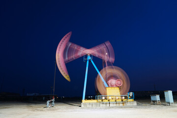 Oil pump in the outdoor work