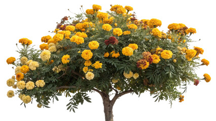 marigold tree, isolated on a transparent background PNG