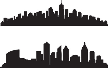 Fototapeta premium Modern city skylines silhouette for urban design