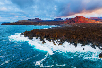 Los Hervideros Volcanic Coast, Lanzarote, Canary Islands, Spain