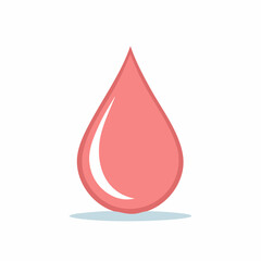 Obraz premium Pink blood drop icon illustration for medical healthcare and donation concepts