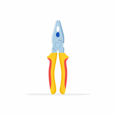 Colorful vector illustration of pliers, a hand tool used for various tasks, isolated