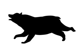 Wild boar silhouette illustration representing nature and wilderness