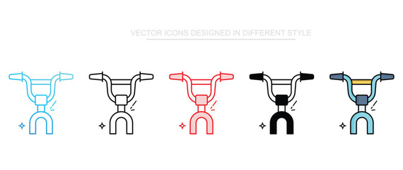 Handlebar icon design with white background stock illustration