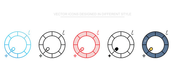 Inner Tube icon design with white background stock illustration