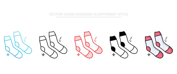 Long Socks icon design with white background stock illustration