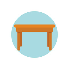 Simple wooden table isolated on transparent background