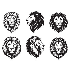 Fototapeta premium tiger, animal, head, vector, tattoo, wild, cat, lion, illustration, logo, mammal, cartoon, bear, face, wildlife, mascot, black, power, wolf, nature, design, tribal, silhouette, predator, feline