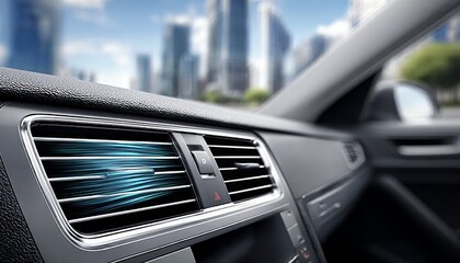 Car Air Conditioning System with Automated Climate Control and Airflow Visualization in Vehicles