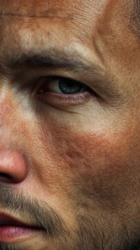 Person adapting to a new environment, a portrait of evolutionary behaviour.