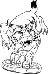 Wildcat Bobcat Lynx Gamer Team Mascot Design