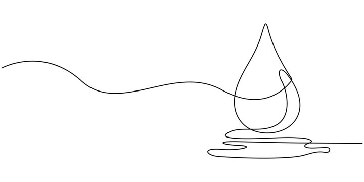 Continuous one line drawing of blood drop on transparent background, blood drop icon single line drawing, continuous line art drawing of blood drop, One line drawing of water drop, Water drop.