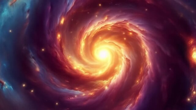 Golden Cosmic Spiral Vortex in Deep Space