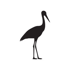 Elegant Round Stork Symbol for Contemporary Professional Branding
