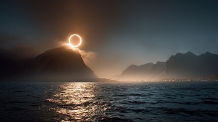 Naklejka premium sunset on the beach