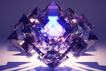 Blurred background, 3D illustration made generative AI