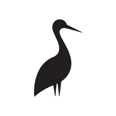 Modern Typography and Stork Symbol Fusion for Branding