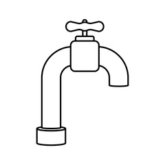 Faucet icon vector. Crane illustration sign. Mixer symbol. water tap logo.