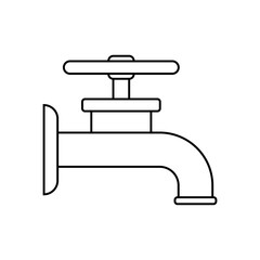 Faucet icon vector. Crane illustration sign. Mixer symbol. water tap logo.