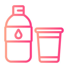 water bottle gradient icon