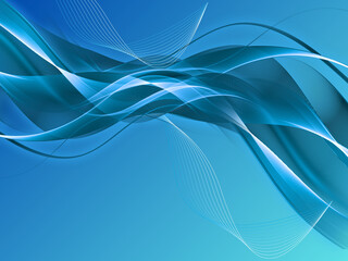 gradient Innovations, virtualization Neon background of purple and blue gradient glowing digital waves. Futuristic technology concept, vibrant energy. Dynamic waves flow with neon light and bokeh. 