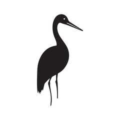 Elegant Flying Stork Emblem Representing Nobility and Prestige