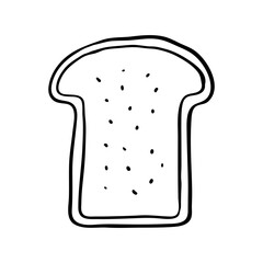Simple Hand Drawn Bread Slice