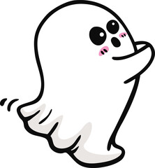illustration halloween ghost hand drawn concept vector
