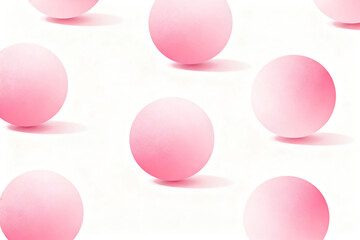 Pink spheres on white background