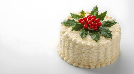 christmas cake with strawberries