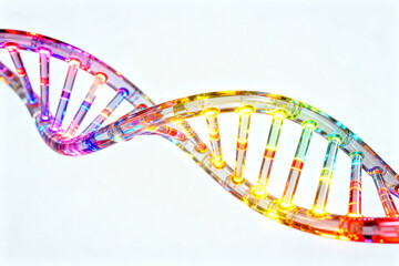 Colorful DNA double helix structure
