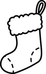 christmas socks vector outline