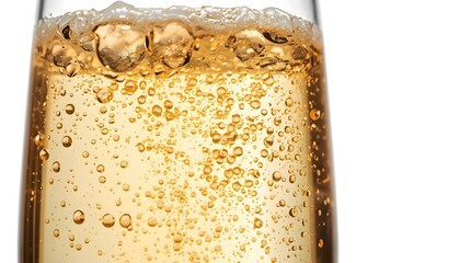 glass of beer on white background