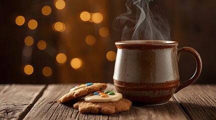 chocolate chip cookies and coffee