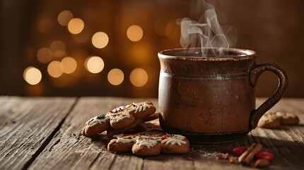 chocolate chip cookies and coffee
