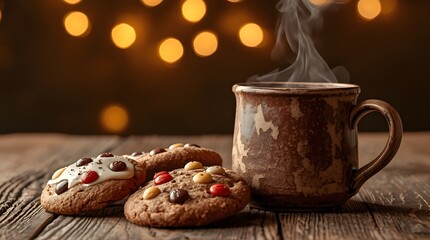 chocolate chip cookies and coffee