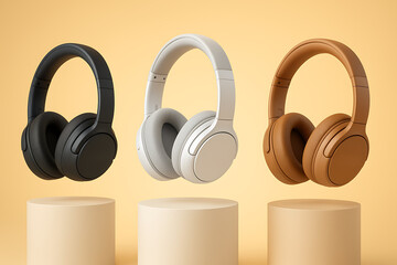 Generative AI image of a modern headphones