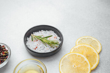Fresh herbs and citrus enhance culinary flavors in simple preparation