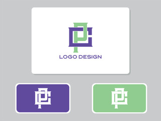 Creative PC monogram logo design for modern branding, technology, and professional identity