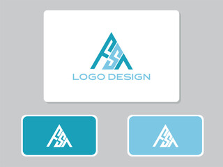 Abstract FSA monogram logo design for tech, digital branding, and modern corporate identity