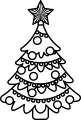Christmas tree vector illustration	
