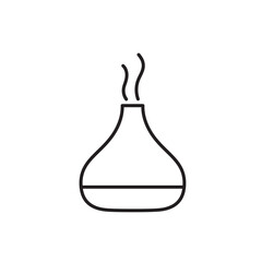 A vector icon of a modern aromatherapy diffuser, symbolizing relaxation and mood enhancement, created in line style with editable stroke