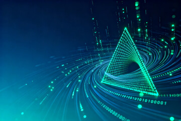 Digital triangle with binary code