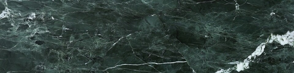 Naklejka premium Elegant Dark Green Marble Surface with Intricate Veins and Rich Emerald Accents for Luxury Design