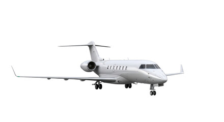Isolated executive aircraft for private business trips, corporate jet travel, luxury travel