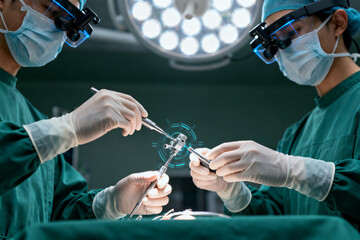 Surgeons performing medical procedure