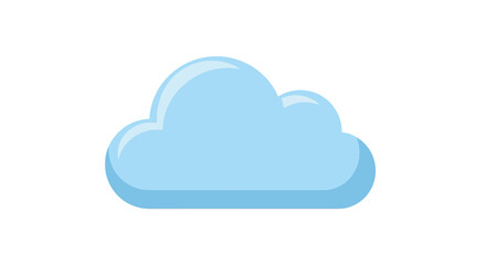Simple Flat Blue Sky Weather Shape Cloud Element Graphic